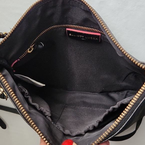 Elliot Lucca Leather Double Zip Front Crossbody Bag - Picture 9 of 14